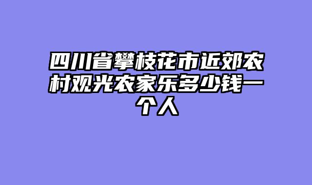 四川省攀枝花市近郊农村观光农家乐多少钱一个人