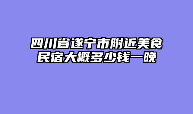 四川省遂宁市附近美食民宿大概多少钱一晚