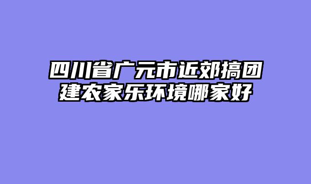四川省广元市近郊搞团建农家乐环境哪家好