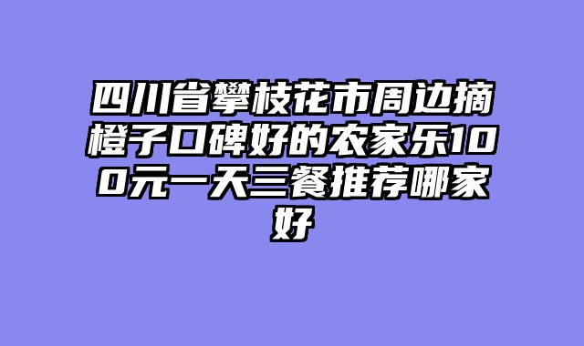 四川省攀枝花市周边摘橙子口碑好的农家乐100元一天三餐推荐哪家好