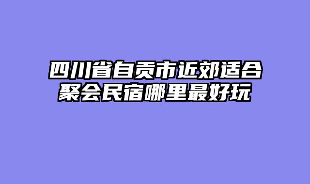 四川省自贡市近郊适合聚会民宿哪里最好玩