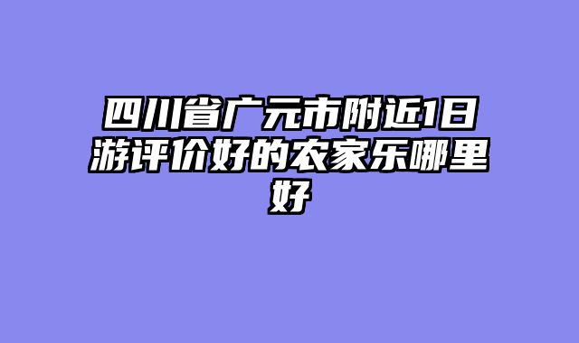 四川省广元市附近1日游评价好的农家乐哪里好