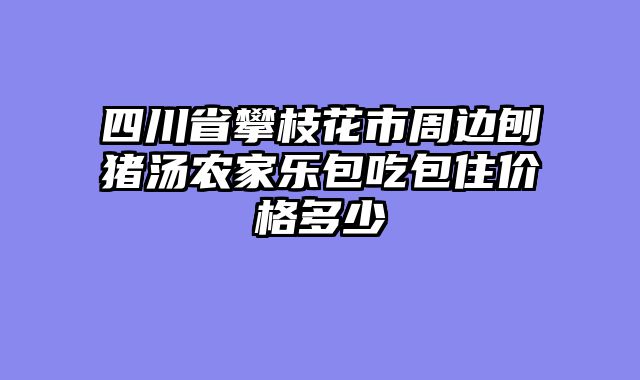 四川省攀枝花市周边刨猪汤农家乐包吃包住价格多少