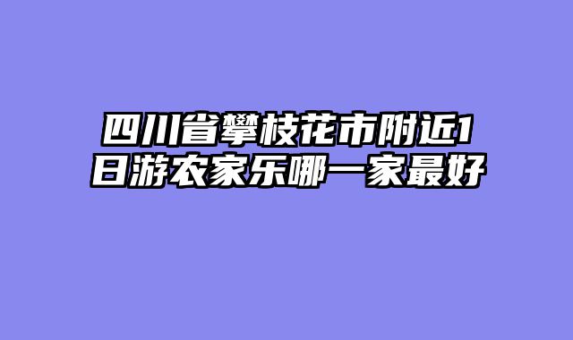四川省攀枝花市附近1日游农家乐哪一家最好
