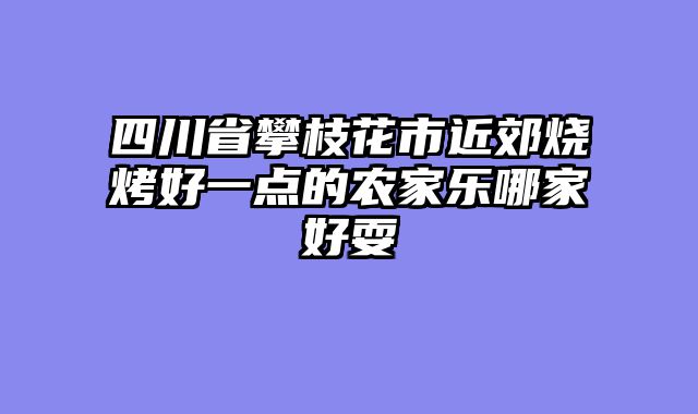 四川省攀枝花市近郊烧烤好一点的农家乐哪家好耍