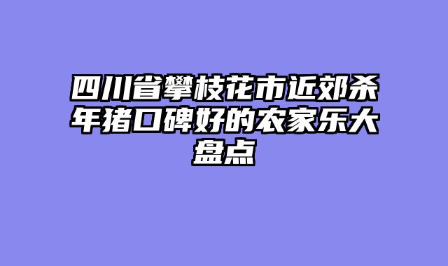 四川省攀枝花市近郊杀年猪口碑好的农家乐大盘点