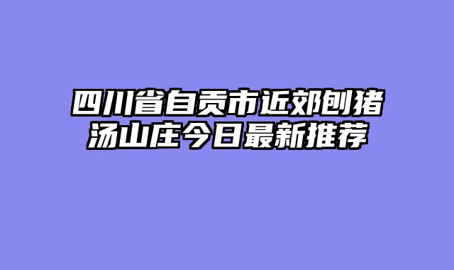 四川省自贡市近郊刨猪汤山庄今日最新推荐