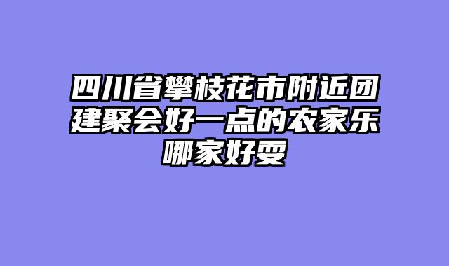 四川省攀枝花市附近团建聚会好一点的农家乐哪家好耍