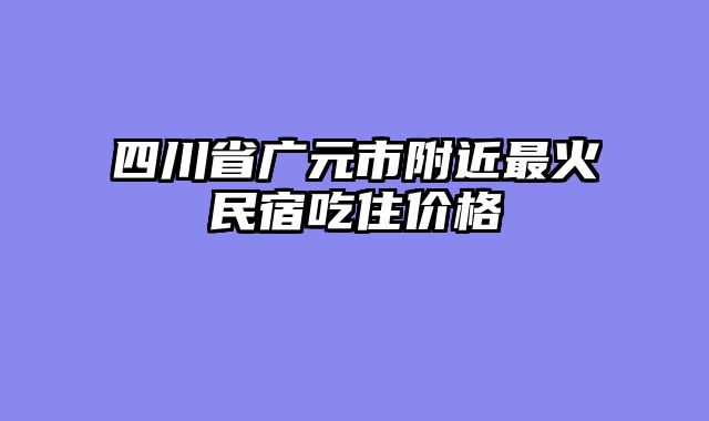 四川省广元市附近最火民宿吃住价格