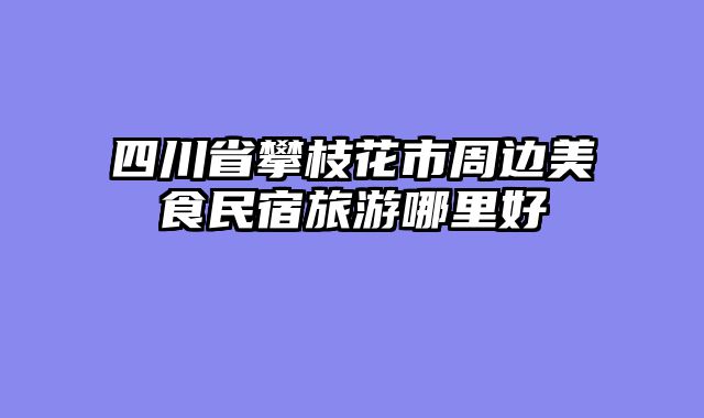 四川省攀枝花市周边美食民宿旅游哪里好