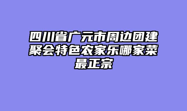 四川省广元市周边团建聚会特色农家乐哪家菜最正宗