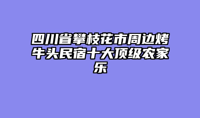 四川省攀枝花市周边烤牛头民宿十大顶级农家乐