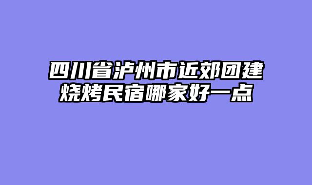 四川省泸州市近郊团建烧烤民宿哪家好一点