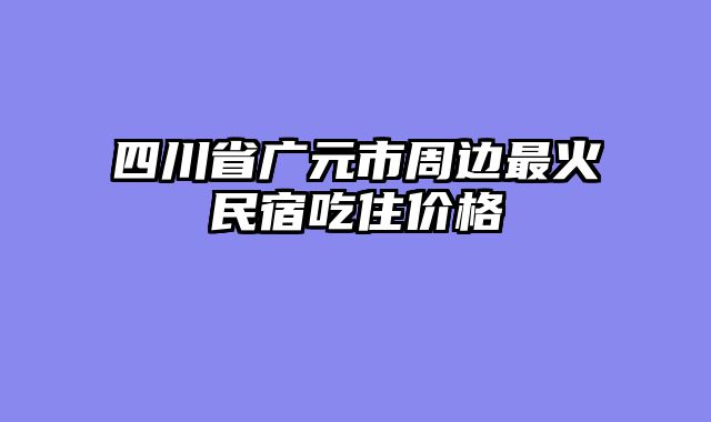 四川省广元市周边最火民宿吃住价格