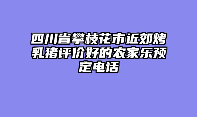 四川省攀枝花市近郊烤乳猪评价好的农家乐预定电话