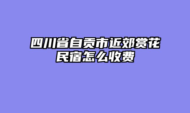 四川省自贡市近郊赏花民宿怎么收费