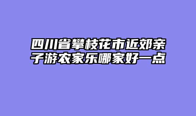 四川省攀枝花市近郊亲子游农家乐哪家好一点