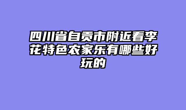 四川省自贡市附近看李花特色农家乐有哪些好玩的