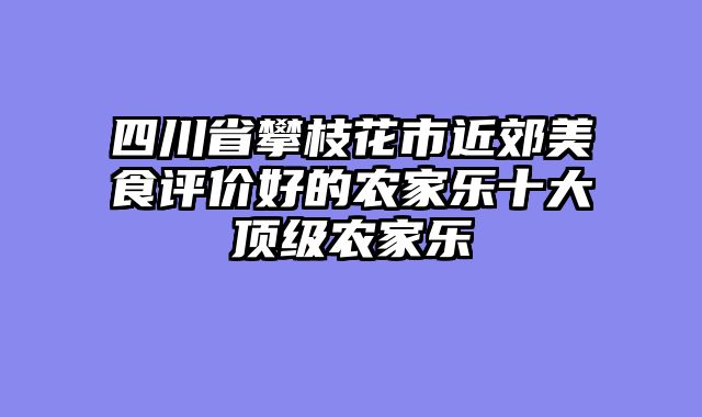 四川省攀枝花市近郊美食评价好的农家乐十大顶级农家乐