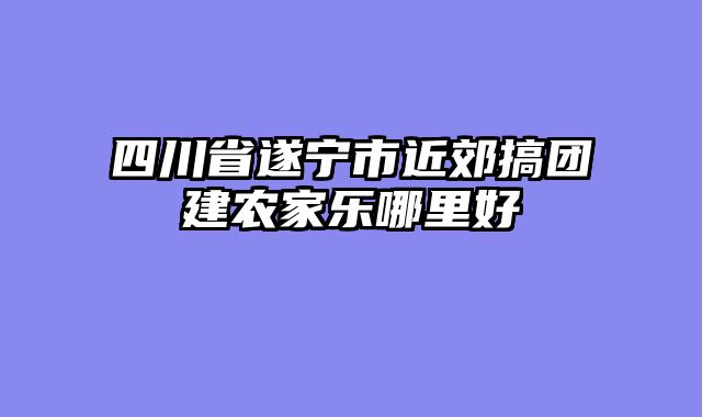 四川省遂宁市近郊搞团建农家乐哪里好