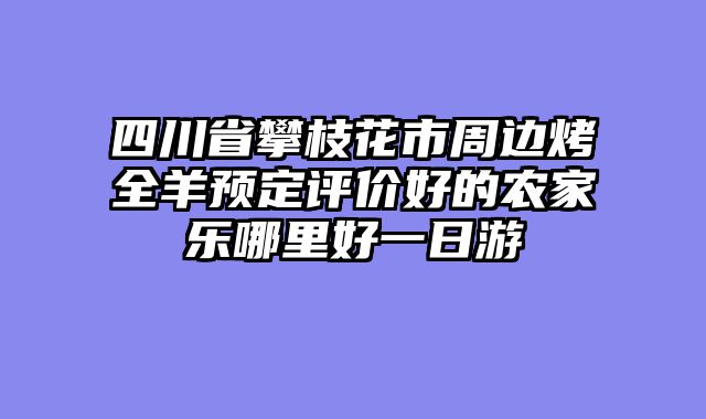 四川省攀枝花市周边烤全羊预定评价好的农家乐哪里好一日游