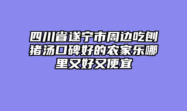 四川省遂宁市周边吃刨猪汤口碑好的农家乐哪里又好又便宜