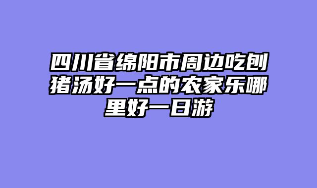 四川省绵阳市周边吃刨猪汤好一点的农家乐哪里好一日游