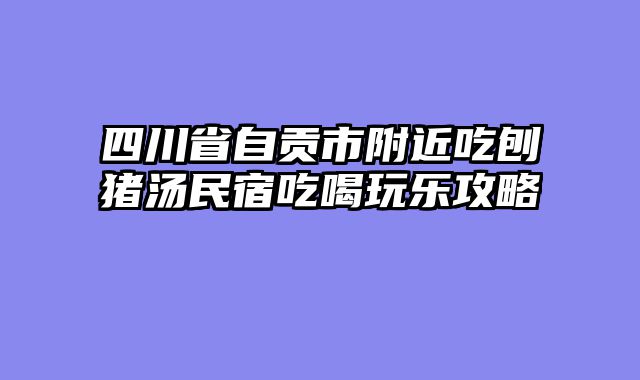 四川省自贡市附近吃刨猪汤民宿吃喝玩乐攻略
