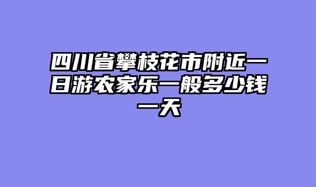 四川省攀枝花市附近一日游农家乐一般多少钱一天