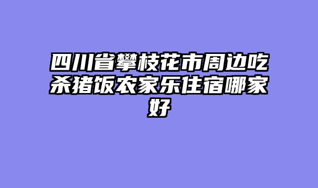 四川省攀枝花市周边吃杀猪饭农家乐住宿哪家好