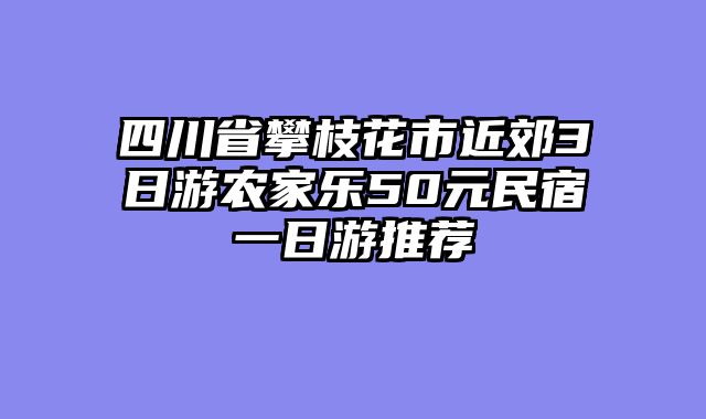 四川省攀枝花市近郊3日游农家乐50元民宿一日游推荐