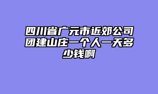 四川省广元市近郊公司团建山庄一个人一天多少钱啊