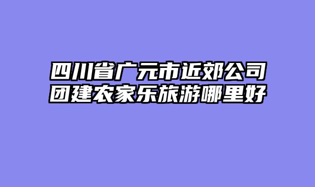 四川省广元市近郊公司团建农家乐旅游哪里好