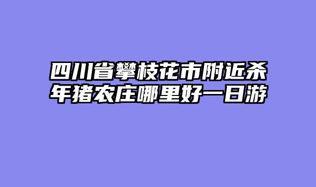 四川省攀枝花市附近杀年猪农庄哪里好一日游