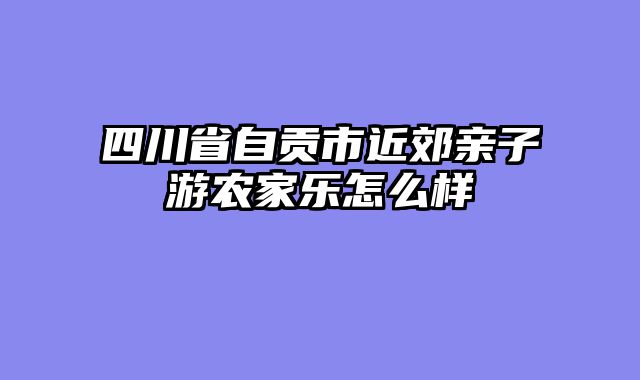 四川省自贡市近郊亲子游农家乐怎么样
