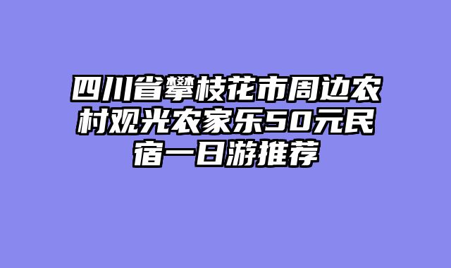 四川省攀枝花市周边农村观光农家乐50元民宿一日游推荐
