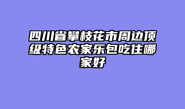 四川省攀枝花市周边顶级特色农家乐包吃住哪家好