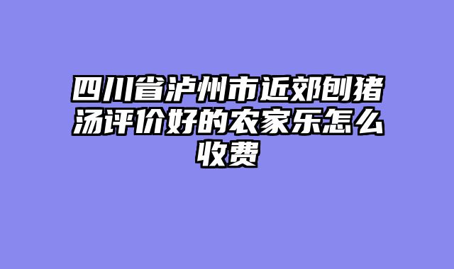 四川省泸州市近郊刨猪汤评价好的农家乐怎么收费