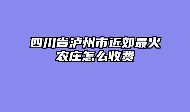 四川省泸州市近郊最火农庄怎么收费