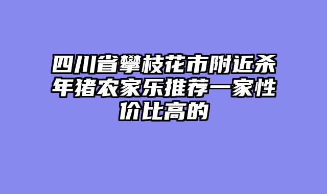 四川省攀枝花市附近杀年猪农家乐推荐一家性价比高的