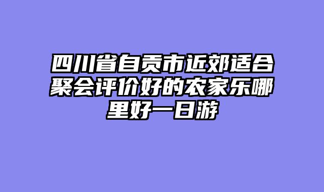 四川省自贡市近郊适合聚会评价好的农家乐哪里好一日游