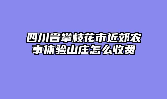 四川省攀枝花市近郊农事体验山庄怎么收费