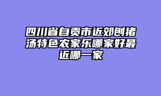 四川省自贡市近郊刨猪汤特色农家乐哪家好最近哪一家