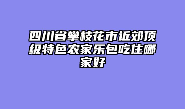 四川省攀枝花市近郊顶级特色农家乐包吃住哪家好
