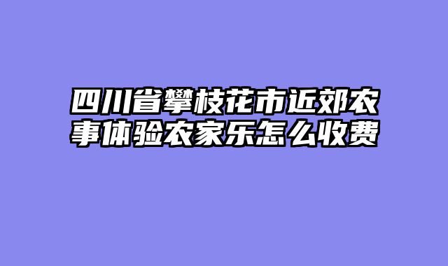 四川省攀枝花市近郊农事体验农家乐怎么收费