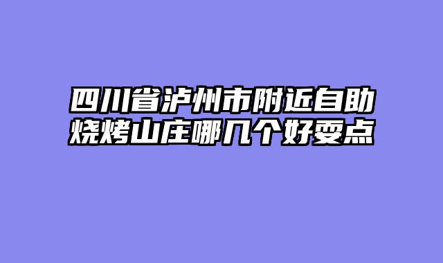 四川省泸州市附近自助烧烤山庄哪几个好耍点