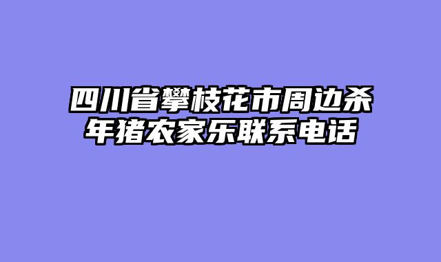 四川省攀枝花市周边杀年猪农家乐联系电话