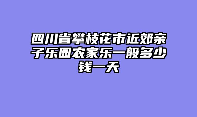 四川省攀枝花市近郊亲子乐园农家乐一般多少钱一天