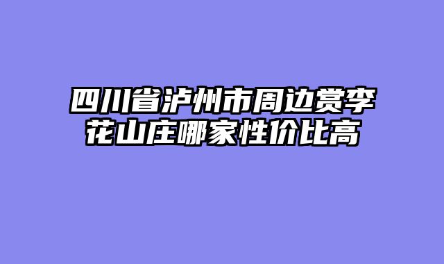 四川省泸州市周边赏李花山庄哪家性价比高