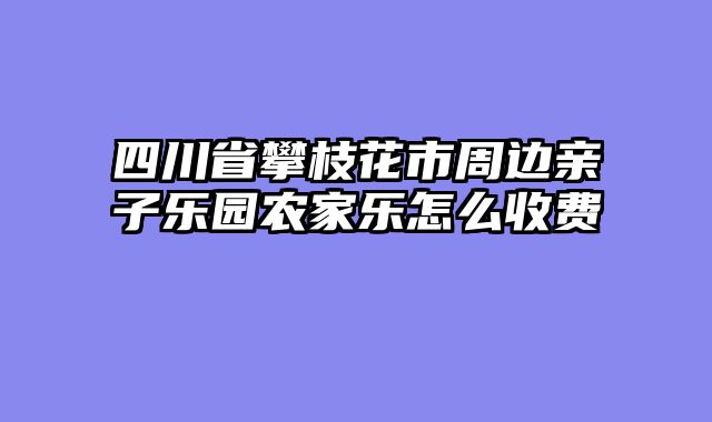 四川省攀枝花市周边亲子乐园农家乐怎么收费